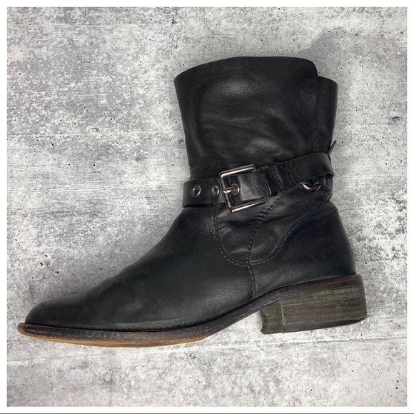 Coach Black Leather Jesika Booties With Buckle & Strap - Picture 8 of 9